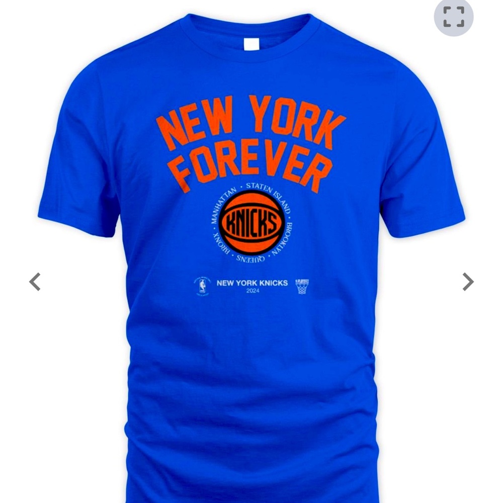Men’s NY Knicks Nike NY Forever 2024 Playoff T Shirt.  Size M
